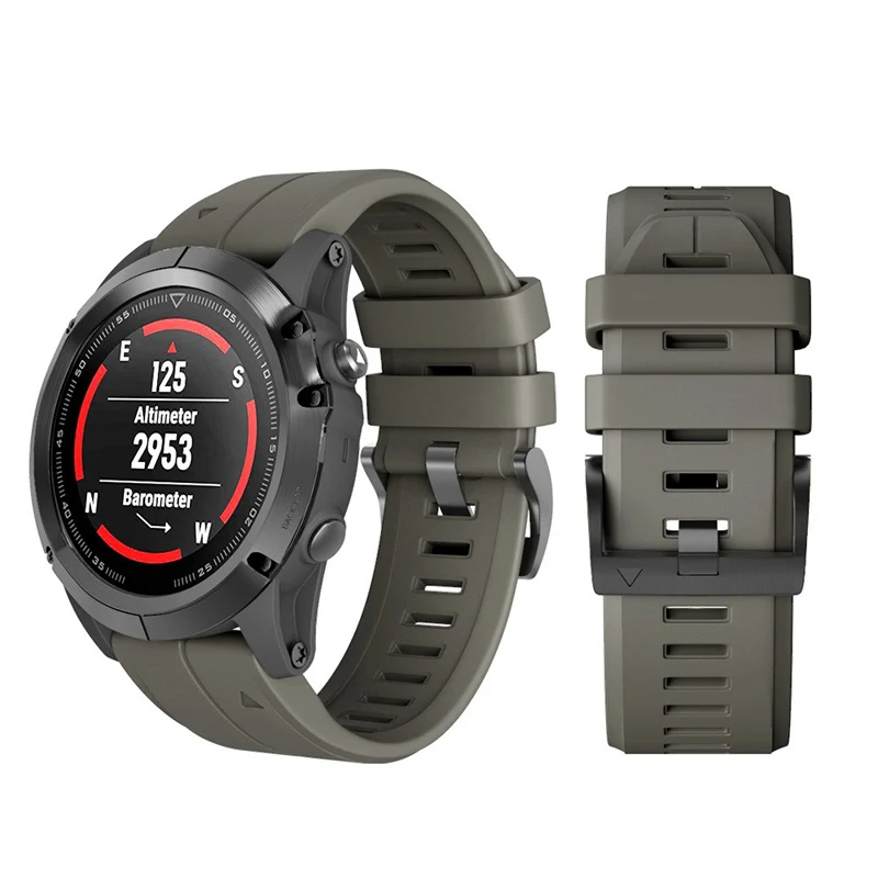 Correa de silicona deportiva para reloj Garmin Fenix 6X 6 Pro 5X 5 Plus 3HR Fenix 7X 7, de liberación rápida, 26 y 22mm