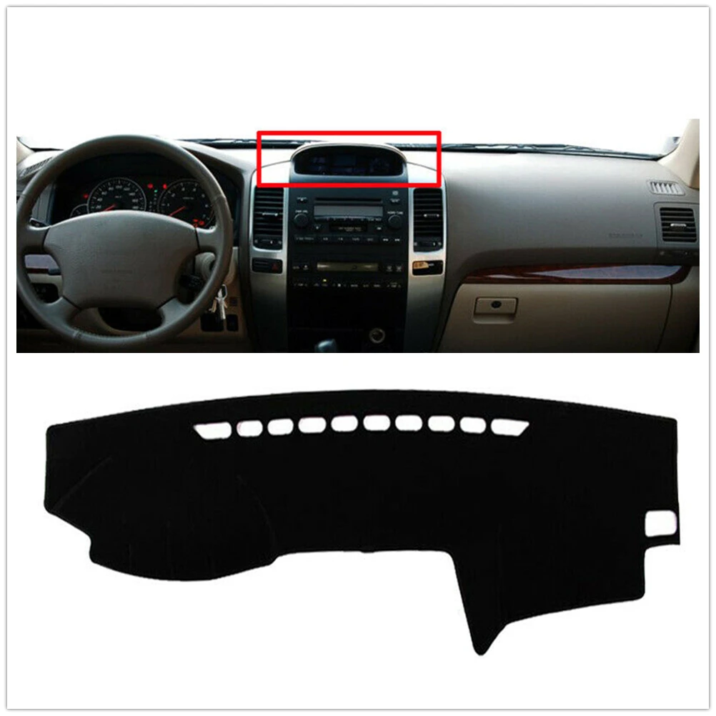 For Toyota Land Cruiser Prado J120 2003-2009 Car Front Dashboard Cover Carpet Center Console Dash Panel Heat Proof Anti-Sun Mat