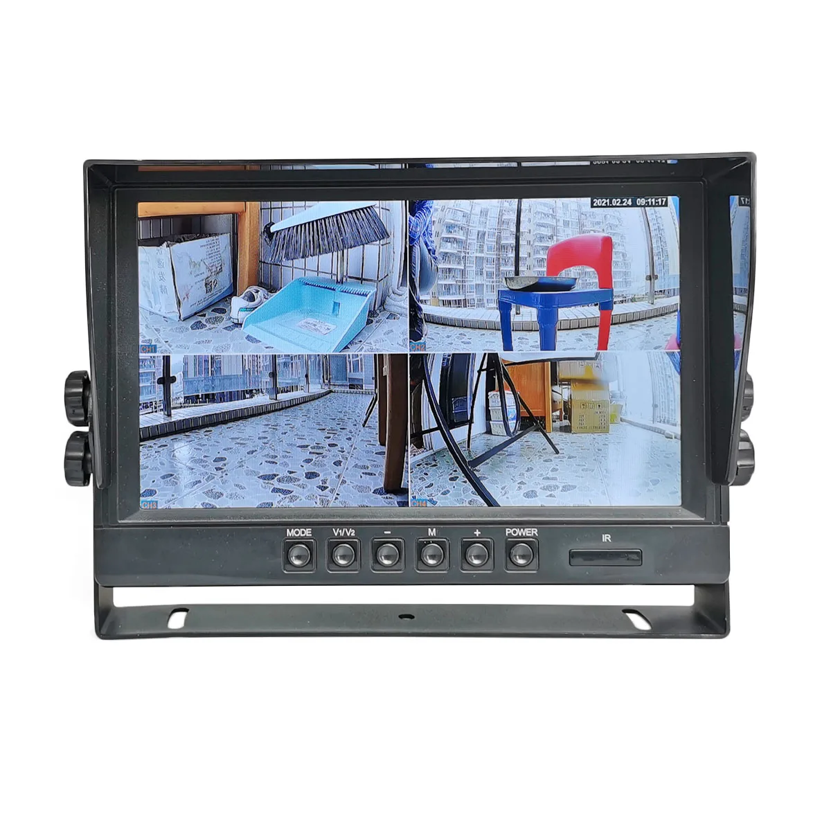 DIYKIT 9inch AHD IPS 1024x800 HD Car Monitor Rear View Monitor Support 256GB SD Card AHD Car Camera Video Recording