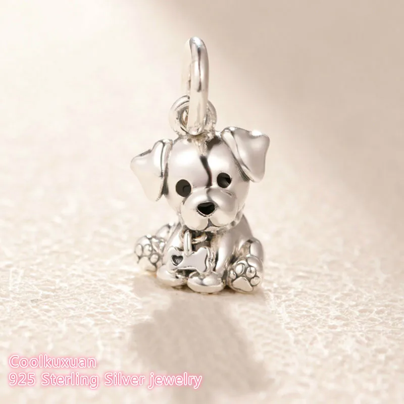 

Mother's Day 100% 925 Sterling Silver Labrador Puppy Dangle Charm beads Fits Original Pandora bracelets Jewelry Making