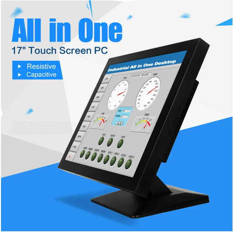 all in one pc 17 inch with J1900 DDR3 8G support full-scale Mini PCIe expansion slot