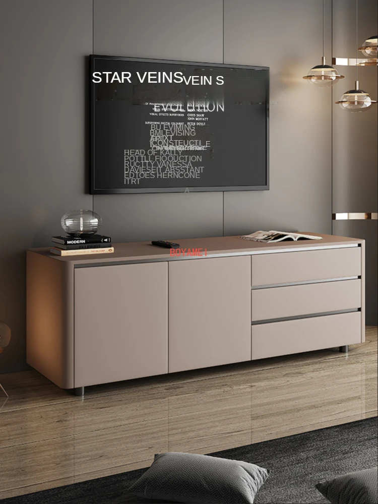 Customize the modern simple small bedroom TV cabinet combination to accommodate the light luxury wind telescopic 2021 new model