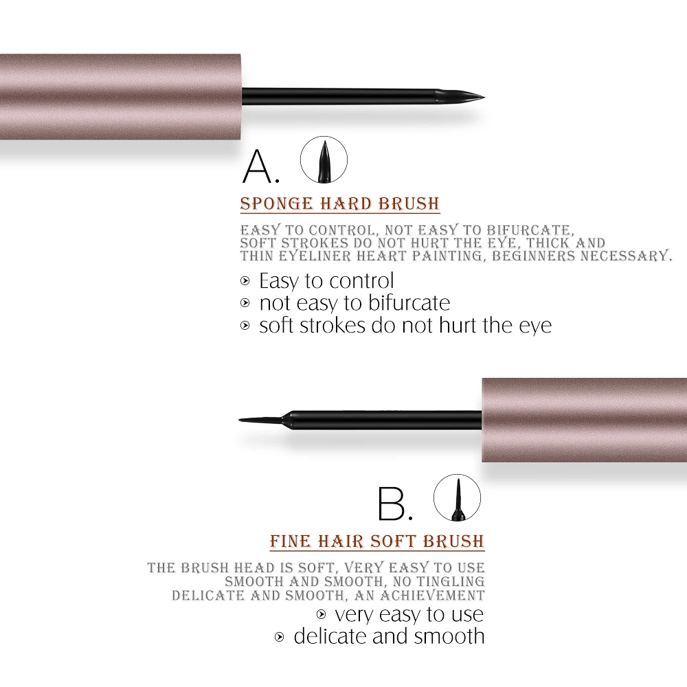 O.TWO.O Black Liquid Eyeliner Pen Pencil Beauty Cat Style Eye liner 24 Hours Long-lasting Waterproof Makeup Eye Cosmetic Tools