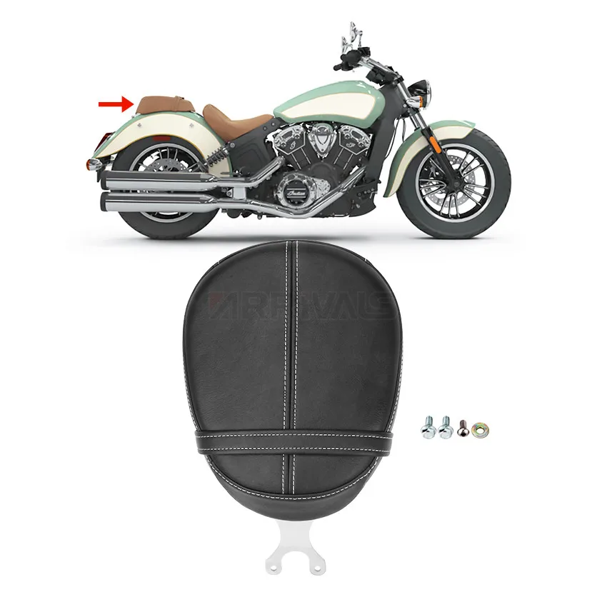 Black Motorcycle Rear Pillion Passenger Covers Seat Cushion Pad For Indian Scout 2015-2020 Sixty 2016-2020 2019 2018 2019