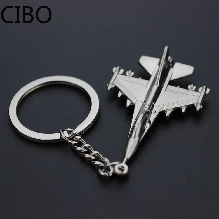 2019 New Keychain Fighter and Aircraft Airplane Key Chain Mini aircraft Key Ring Bag Pendant Car Keyring Man Women Gift wholesal