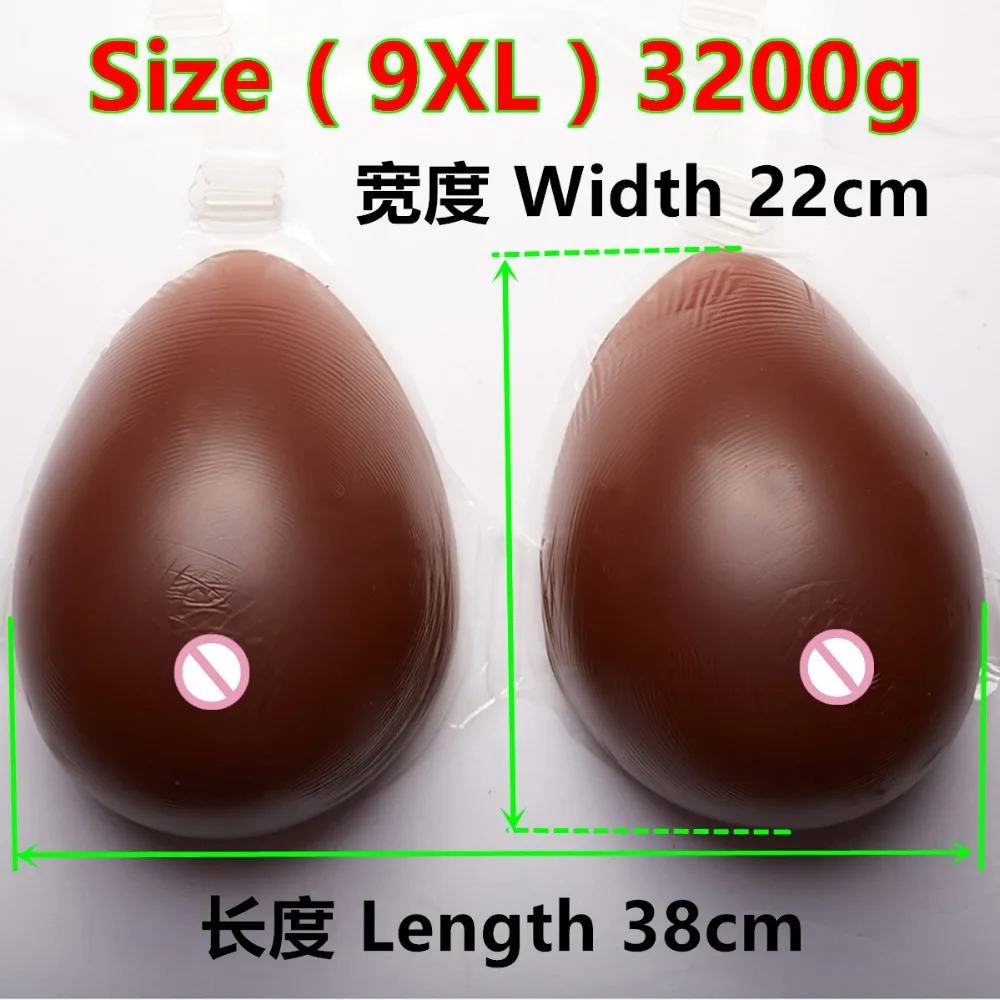 Silicone  Breast 3200g/pair Transgender Self-Adhesive Breast Forms  False Boobs Realistic Breast Prosthesis