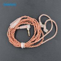 2PCS KZ ZSN Pro Cable Oxygen Free Copper C Pink Gold Headphone Original Wire Gold-plated 2 Pin 0.75mm for KZ ZSN/AS12/ZS10 Pro