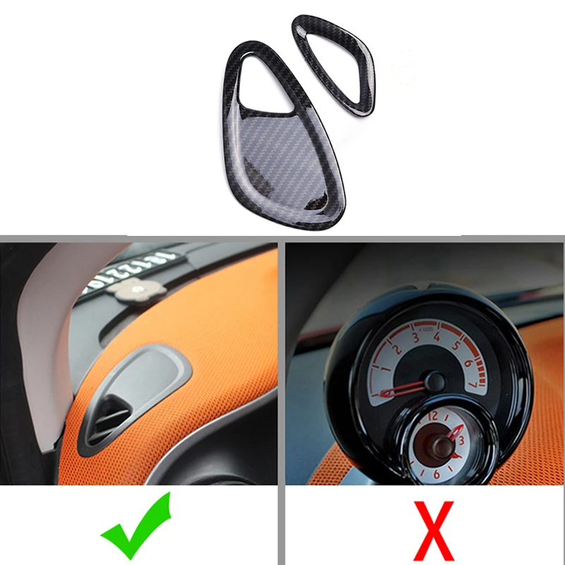 Car styling carbon style stainless steel decoration modified accessories For Mercedes Smart 453 Fortwo Forfour door decoration