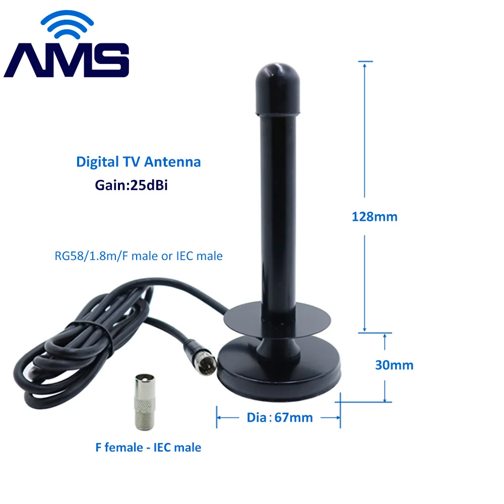 

AMS Factory Wholesale DTMB Ground Wave HDTV Antenna Satellite Dish Receiver Dvb t Indoor Digital Hight Gain 25 dBi TV Antenna