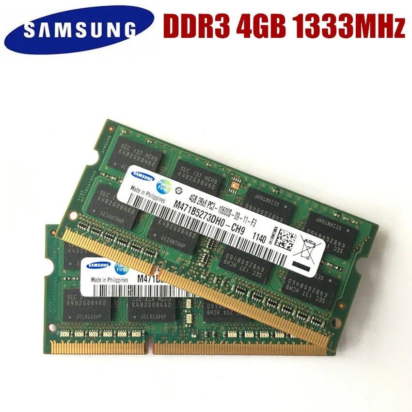 SAMSUNG 4GB PC3-10600S DDR3 1333Mhz 4GB 8GB 1.5V Laptop Memory
