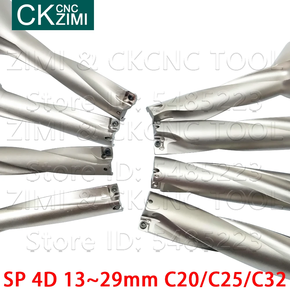 SP Series U Bor 13Mm-29Mm 4D Kedalaman C20 C25 C32 Cepat Bor Indexable Bit Pengeboran CNC mesin Mengubah Alat untuk SPMG Sisipan