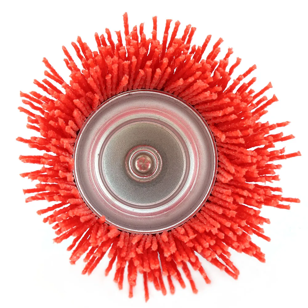1/3Pcs 75mm spazzola a tazza in Nylon spazzola a filo abrasivo per trapano Dremel utensile rotante lucidatura del legno sbavatura pulizia 1/4 "gambo