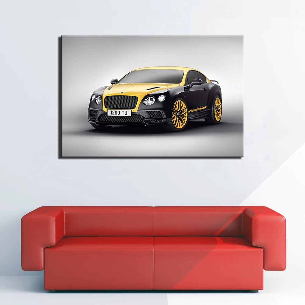 Bentley Continental Super Car Poster and Prints Canvas Painting Decoration Wall Art Pictures For Living Room Decor