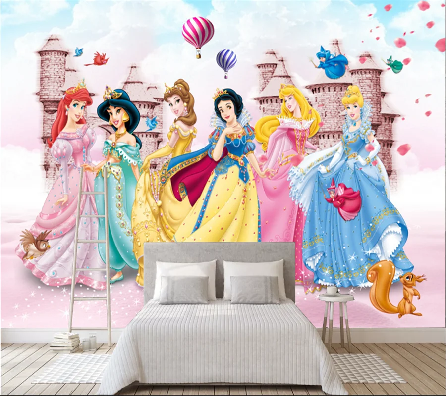 Customize 8d photo wallpaper 3D wallpaper mural children room girl bedroom background decorative wall covering