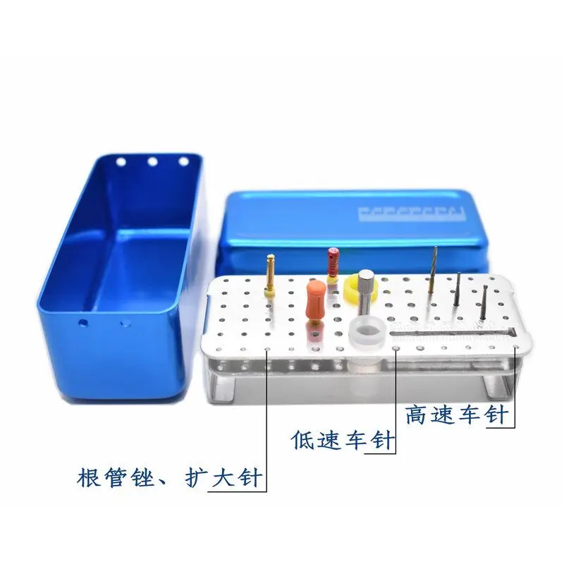 

Dental 72 Holes Aluminum Endo Box Deinfection Endo Files Holder Box Autoclave Sterilizer Case Burs For Oral Care Tools