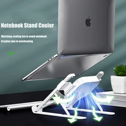 Foldable Laptop tablet Stand With Cooling Fan Heat Dissipation For Desktop MacBook Air Pro Stand Notebook Holder HP Cooler