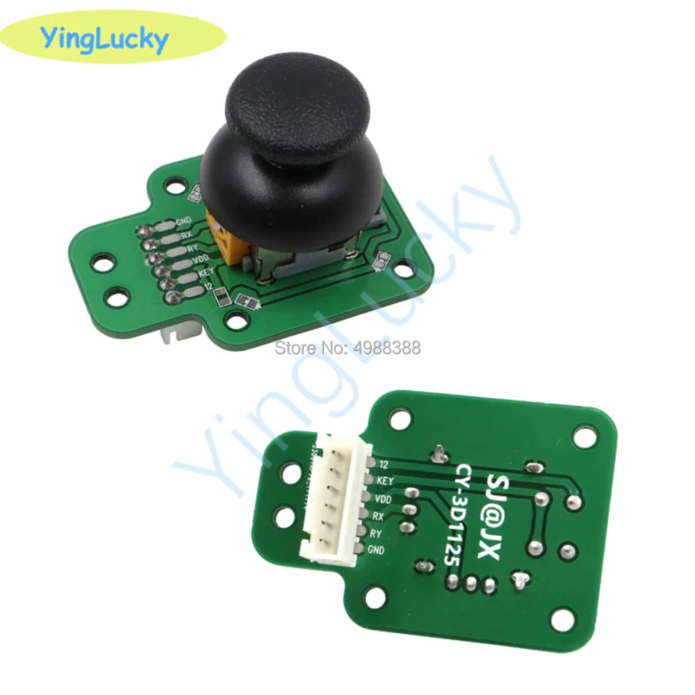 DIY Arcade Joystick 3D Gamepad Analog Stick Sensor Fly Joystick With Cable，for PC MAME Raspberry Pi Android Gamepad Controller