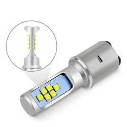 LED Motorcycle Headlight High/Low Beam Bulb BA20D H6 12LED Moto Motorbike Waterproof Headlight Lamp For Moto ATV