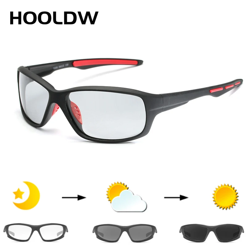 

HOOLDW Photochromic Sunglasses Women Men Anti-glare Driving Goggle Polarized Sun glasses Chameleon Glasses Change Color Eyewear