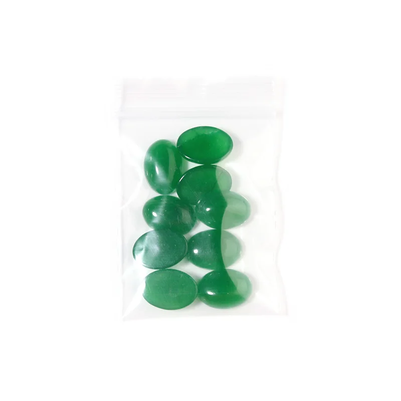 10pcs Natural Stone 10x14/13x18/18x25mm Oval Flatback Green Jade Cabochon Spacers For DIY Jewelry Making Earrings Accessories