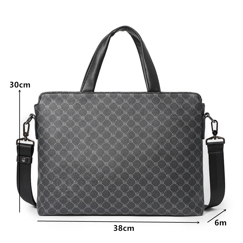 New Business Casual Men Top-Handle Bags Briefcase Men Handbag Fashion Print Shoulder Messenger Bag Crossbody Laptop Bag Totes