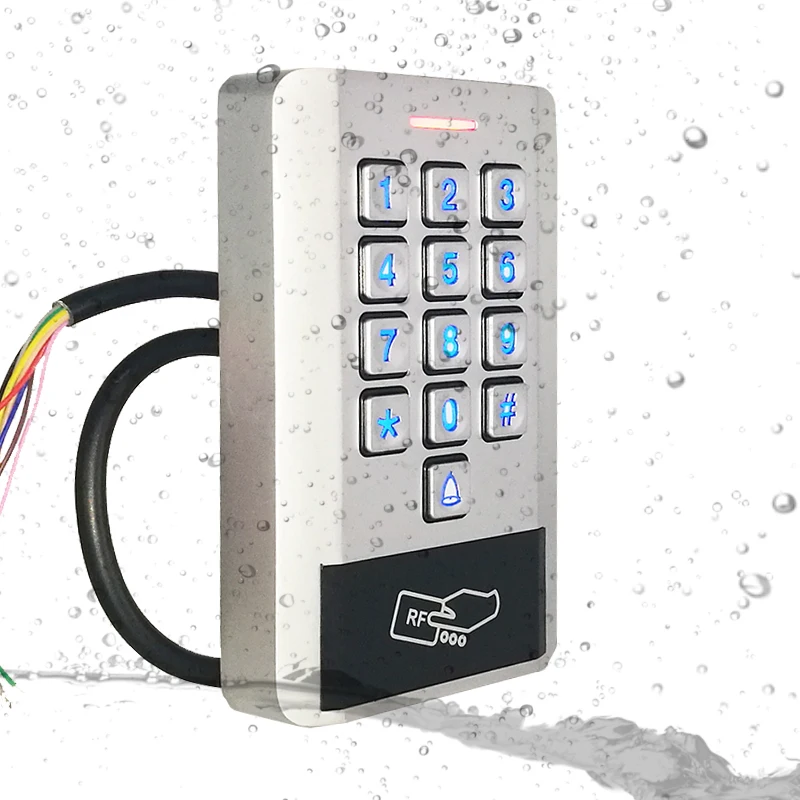 Waterproof Metal 125khz 13.56mhz Proximity Card Door Access Control System Door Lock Controller