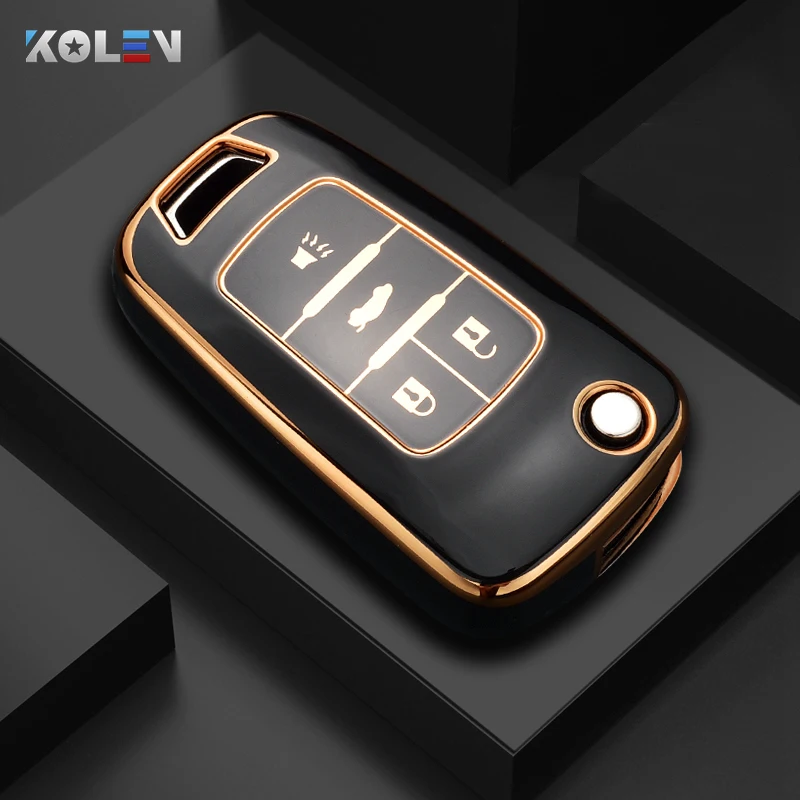 Soft TPU Car Flip Key Case Cover Shell For Chevrolet Cruze Aveo Trax Sail Malibu For Opel Vauxhall Astra Corsa Meriva Insignia