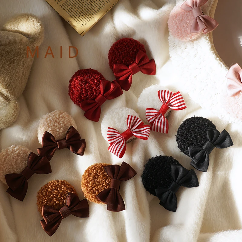 Barrettes oreilles d'ours Harajuku, Design Original, accessoires mignons pour cheveux