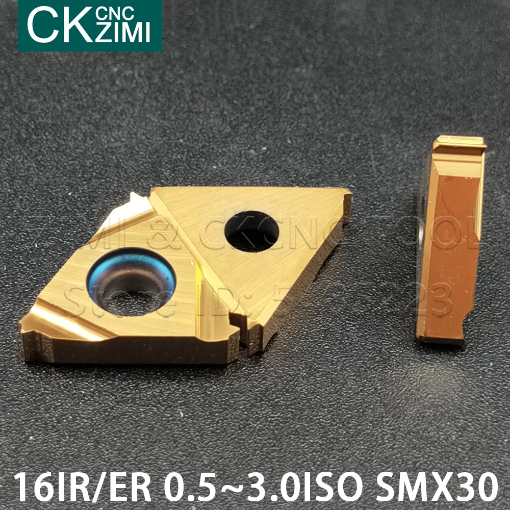 16IR 16ER 0.5 0.75 1.0 1.25 1.5 1.75 2.0 2.5 3.0 ISO SMX30 Internal Benang Eksternal Turning Alat Bubut Cutter alat CNC Carbide