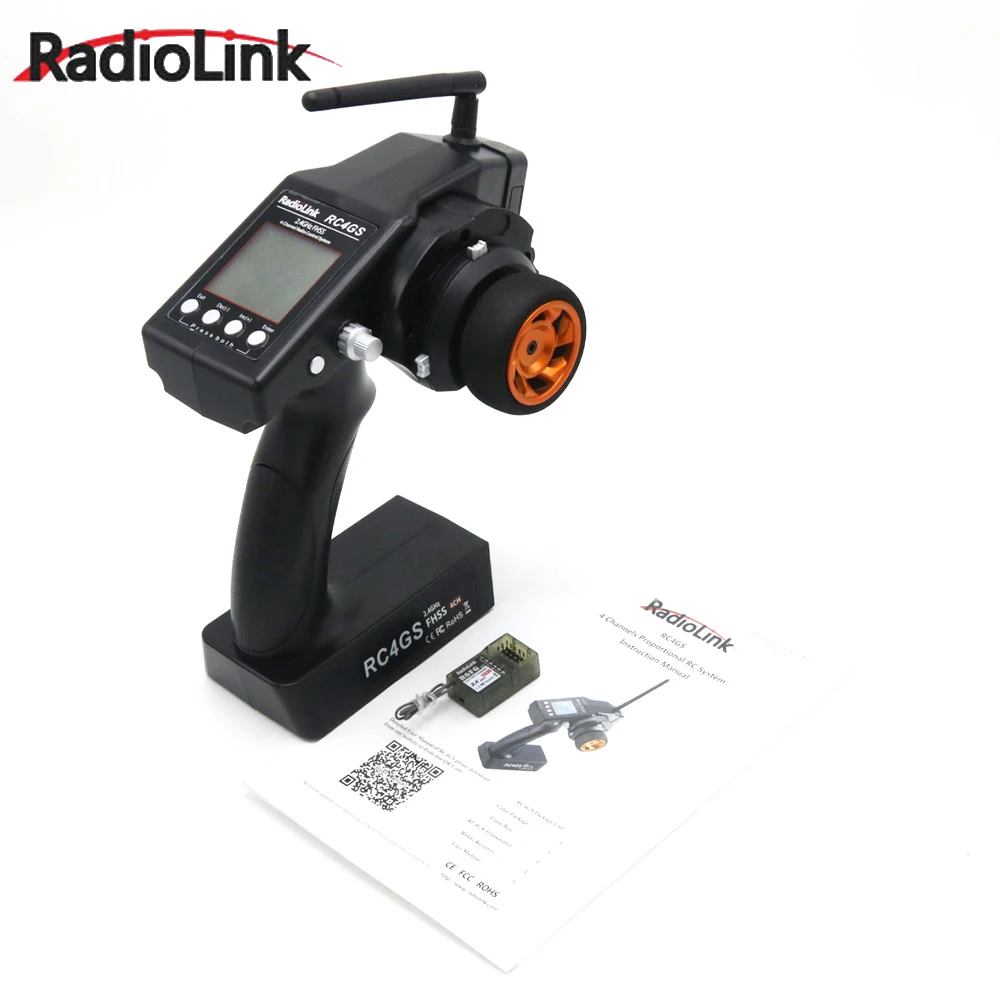 Radiolink-جهاز تحكم عن بعد مع الدوران لسيارة RC ، شاحنة الزاحف ، Wltoys نموذج ، R6FG ، R7FG ، V2 ، 4 CH ، FHSS