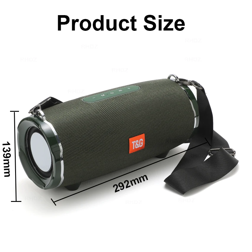 50W Bluetooth ลำโพง Super Bass แบบพกพาคอลัมน์ไร้สาย HIFI สเตอริโอซับวูฟเฟอร์กล่องดนตรีเครื่องเล่น4400MAh แบตเตอรี่