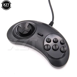 SEGA Genesis/MD2 Y1301 용 USB 유선 게임 패드 게임 컨트롤러 MAC 메가 드라이브 게임 패드 PC 용 6 버튼 클래식 USB 조이스틱 NEW