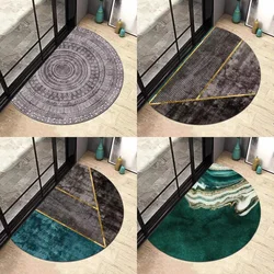 Semicircle Door Mat Entrance Door Bathroom Hallway Absorbent Floor Mats Carpet Household Non-slip Absorbent Bohemia Doormat