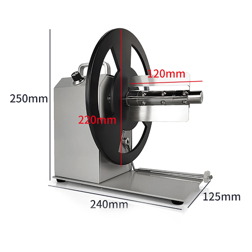 Q6 Automatic Width 120MM Paper Label Rewinder Electric Barcode Label Two-Way Rewinding Machine 1-8 Inch/S Speed Adjustable