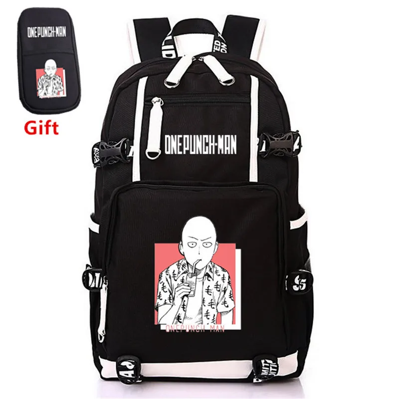 ONE PUNCH-MAN Anime Men Backpack Gift Pen bag Oxford School Bags USB Charging Laptop Backpack Women Travel Bagpack Girls Bookbag