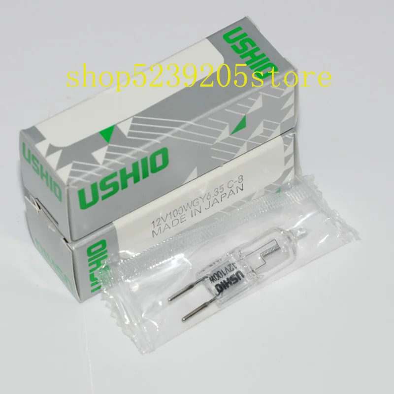 ushio 12v100w gy635 c8 lampada halogena japao ushio 12v 100w instrumento optico fonte de luz lampada microscopio granulo 01