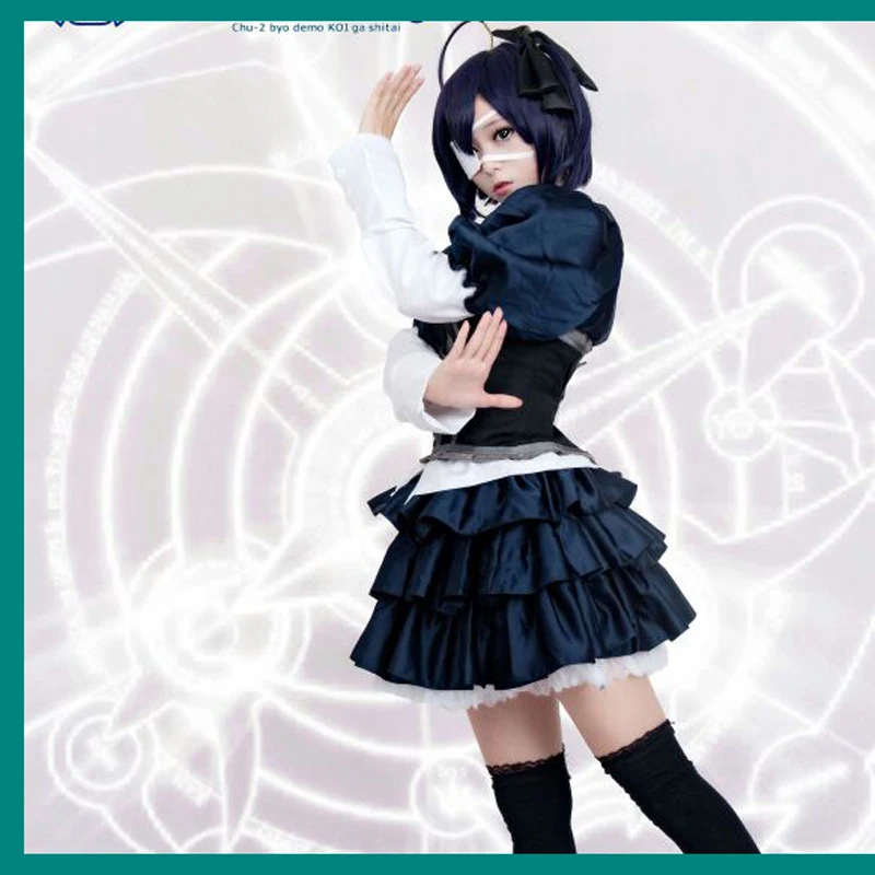 Anime Chuunibyou Cosplay Costume Chuunibyou Demo Koi ga Shitai! Takanashi Rikka Sweet Gothic Lolita Dress Uniform Maid Costume