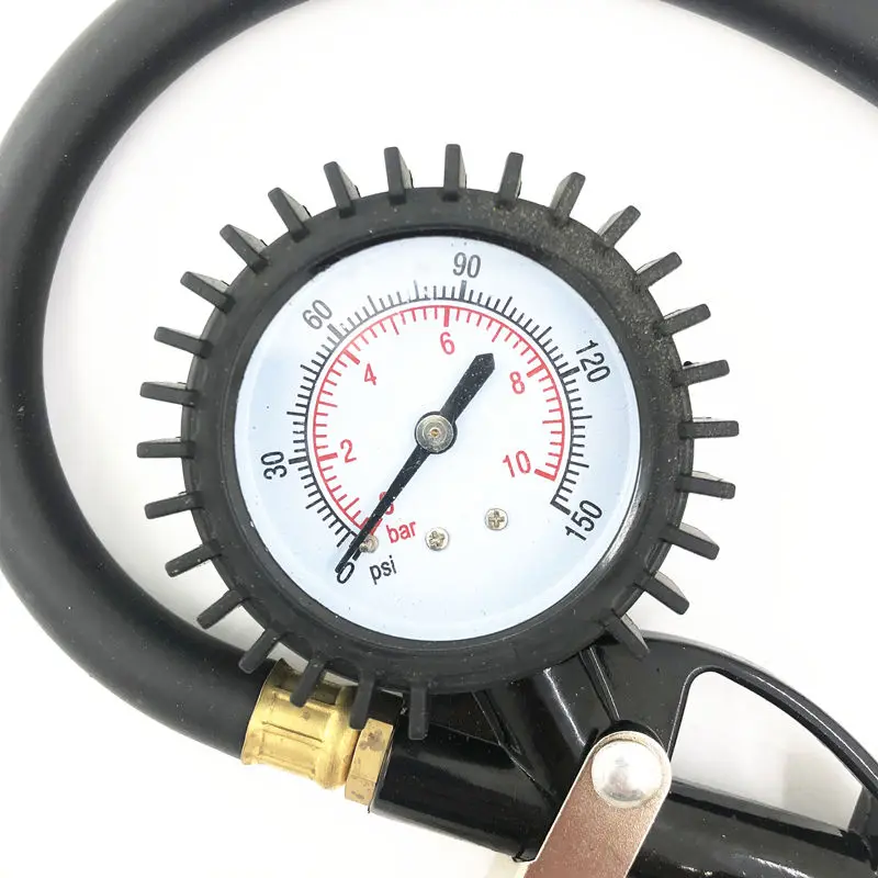 Portable Dial Tire Pressure Gauge Pneumatic Tools Tire Inflating Gun for Vehicle Motorbike Car