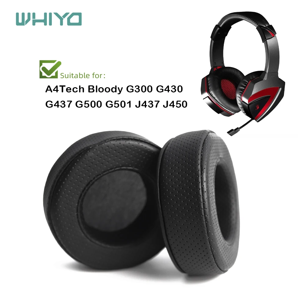 Whiyo Replacement Ear Pads for A4Tech Bloody G300 G430  G437 G500 G501 J437 J450 Headphones Cushion Sleeve Velvet Earmuffes