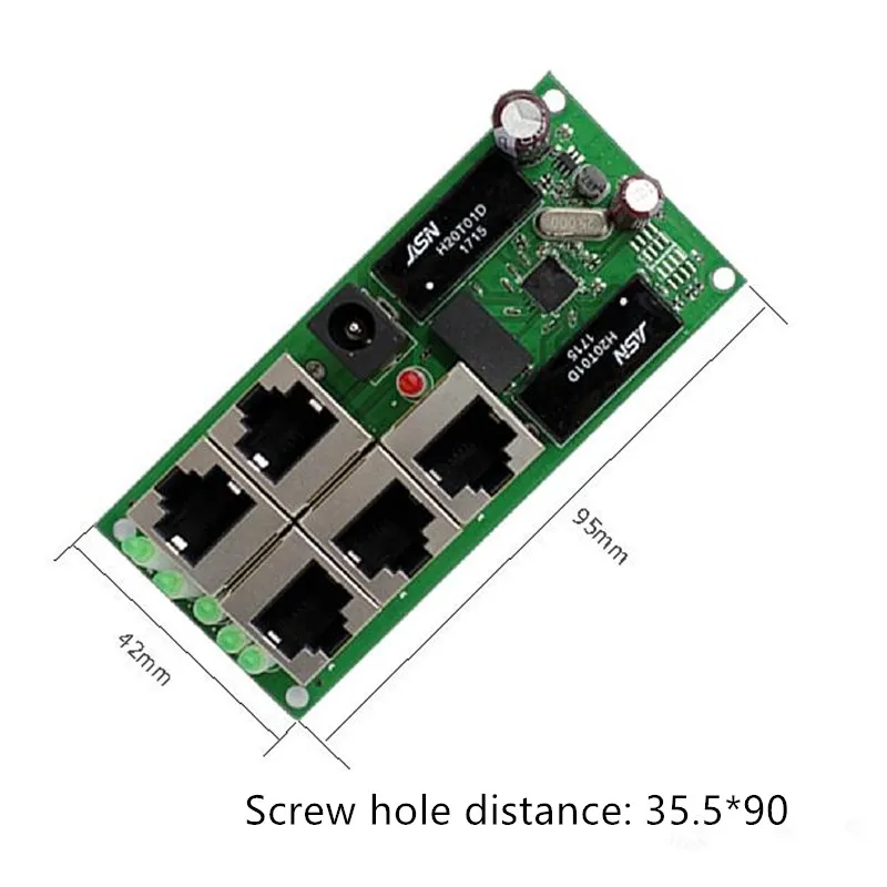 คุณภาพสูงMiniราคาถูกสวิตช์พอร์ต5พอร์ตโมดูลManufaturerบริษัทPCB Board 5พอร์ตEthernetสวิทช์เครือข่ายโมดูล