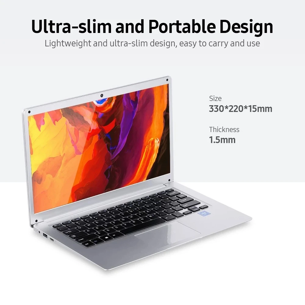 Fast เน็ตบุ๊ก12.5นิ้วน้ำหนักเบาและ Ultra-Thin 4GB + 64GB Lapbook แล็ปท็อป Intel N3350 64-บิต Quad Core เน็ตบุ๊ก Windows 10