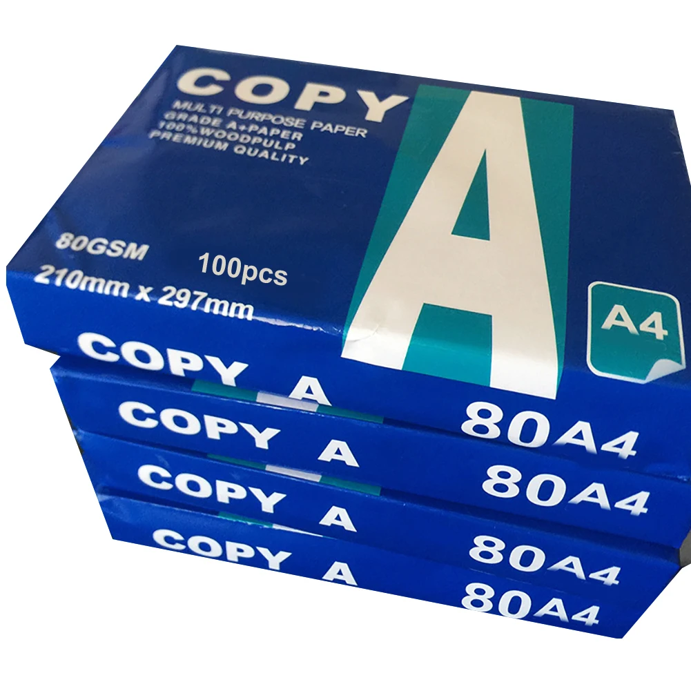 100 szt. A4 papier do drukowania biurowego wielofunkcyjne rzemiosło drukarka artystyczna A4 papier do kopiowania biurowe artykuły szkolne