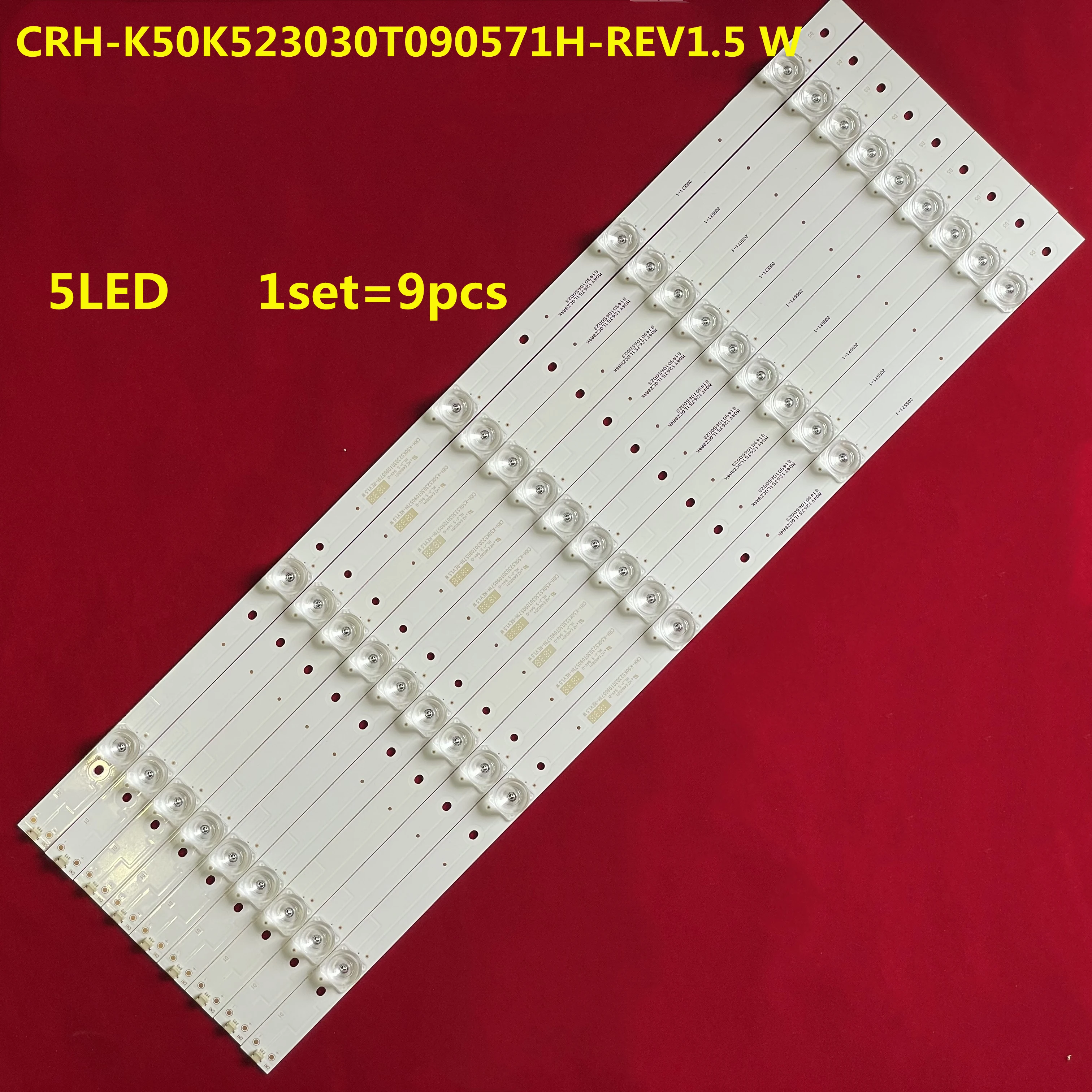 

100% New 9pcs/Kit LED strips for HAIER 50 TV 50UG6550 50UG6550G 50UG6550GA CRH K50K523030T090571H REV1.5 W