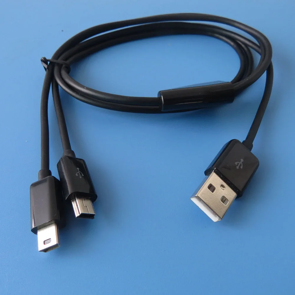 1m 3ft المزدوج مصغرة USB الفاصل كابل الطاقة 2 البسيطة USB الأجهزة في مرة واحدة