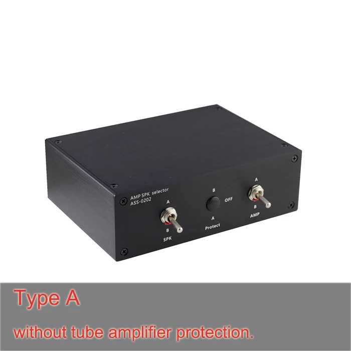 Two-channel power amplifier switch 2 pairs of speaker switcher / power amplifier switcher / tube protection 2 in 2 out