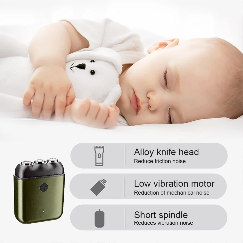 Mini Men golarka elektryczna trymer do brody maszynka tłokowa Mini kieszeń Slim folia Remover golenie twarzy maszyna USB akumulator