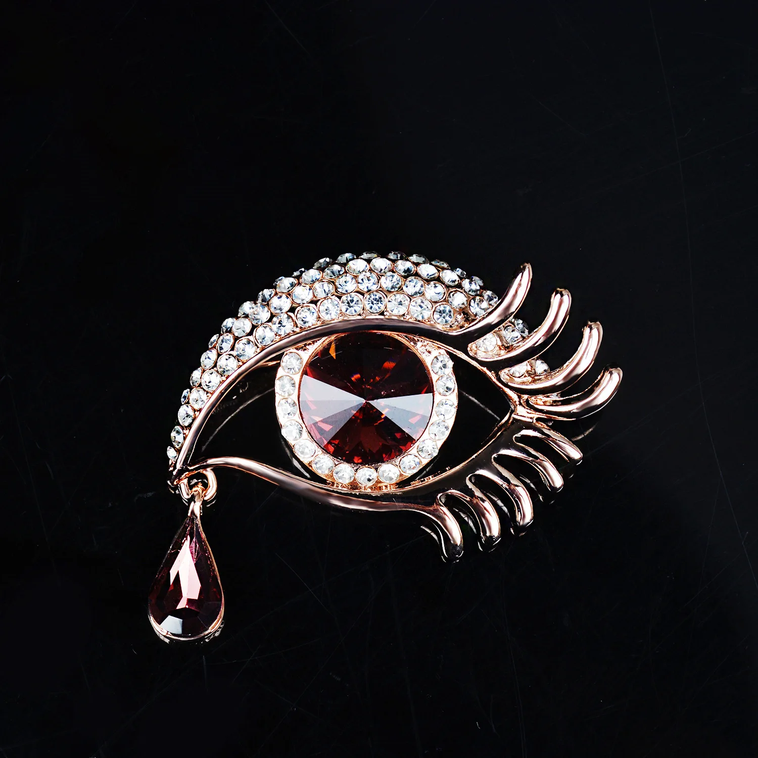 

Fine Jewelry Brooches for Women 14K Rose Gold Party Luxury Eye Crystal Brooch Jewelry Hyperbole Christmas Brooches Unisex Pins