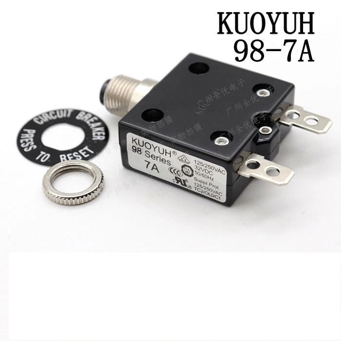 

Circuit Breakers KUOYUH 98 Series-7A Overcurrent Protector Overload Switch