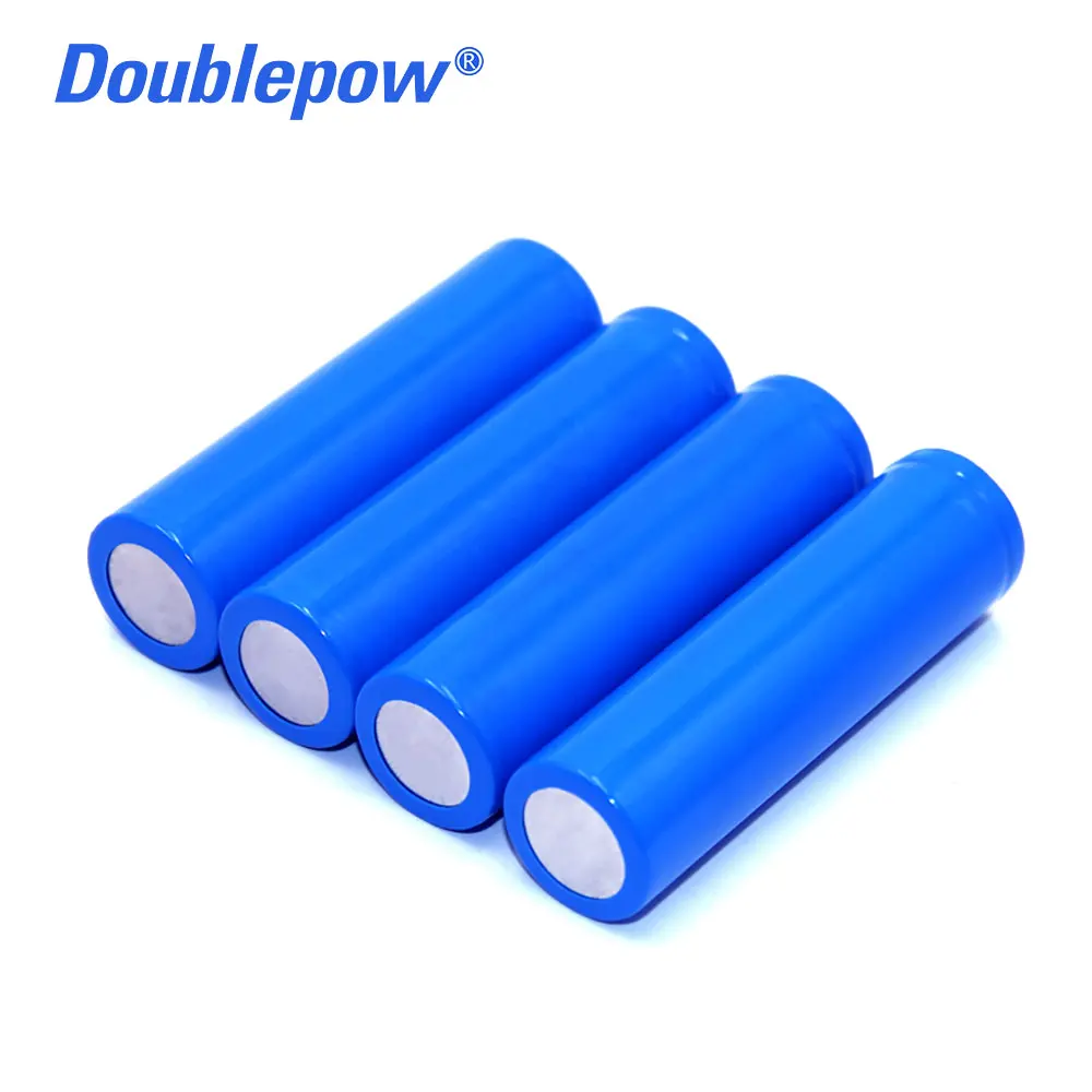 100% original 4pcs Doublepow  Batteries 3.7V 18650 2000/2600/3400mAh Rechargeable Battery Li-ion Lithium Battery for Flashlight