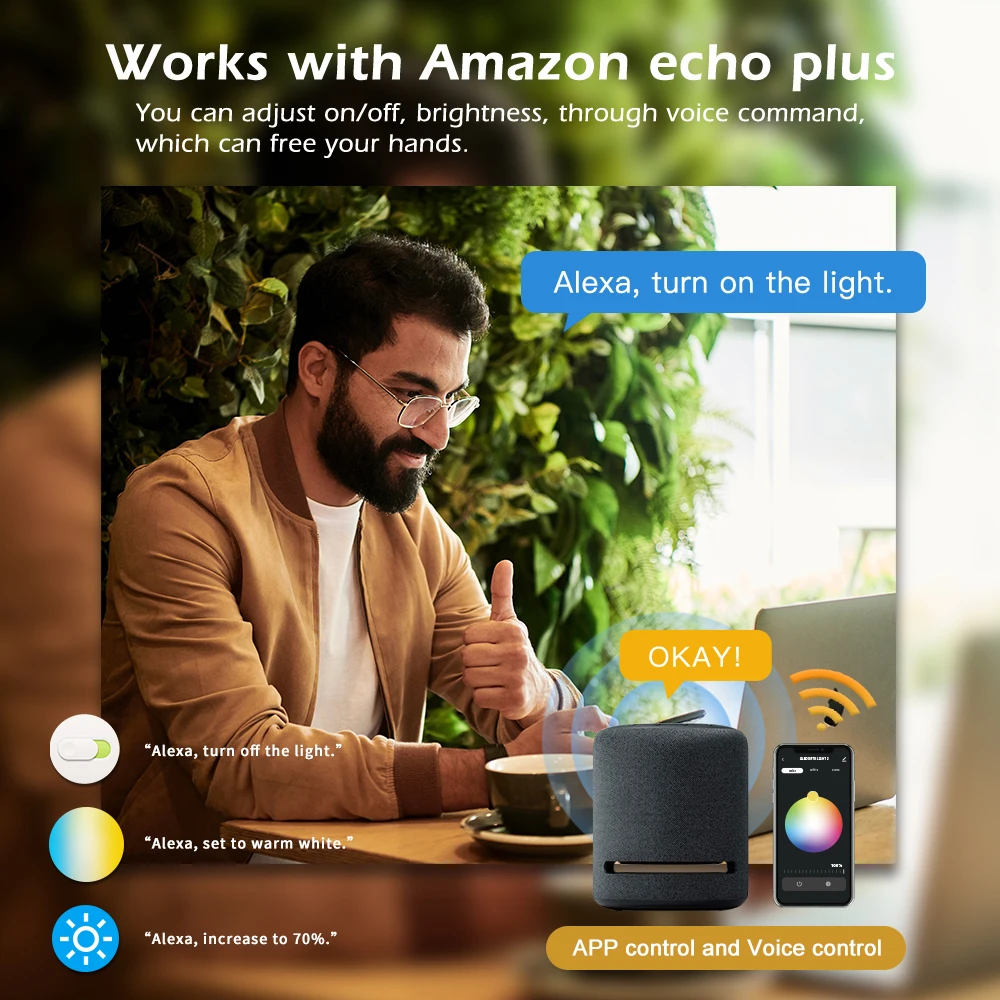 Gledopto Alice Smart Wireless LED Light Strip Controller WiFi RGBW funziona con Tuya Smart Life APP Echo Alexa Voice Control